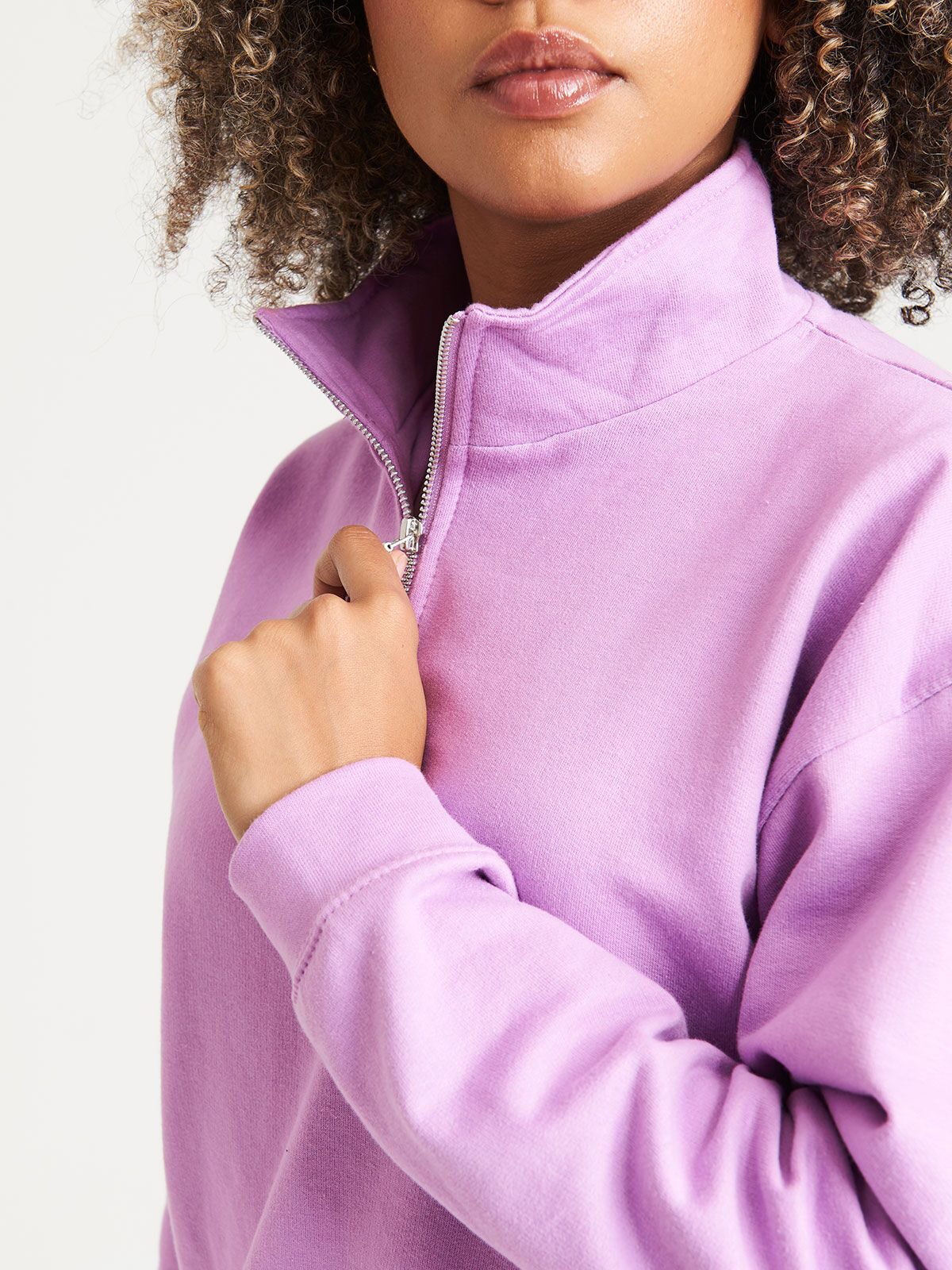 FELPA WOMEN’S CROPPED ½ ZIP SWEAT - AWDIS JUST HOODS laterale