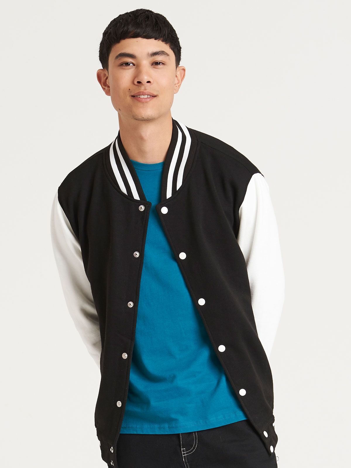 FELPA VARSITY JACKET - AWDIS JUST HOODS fronte