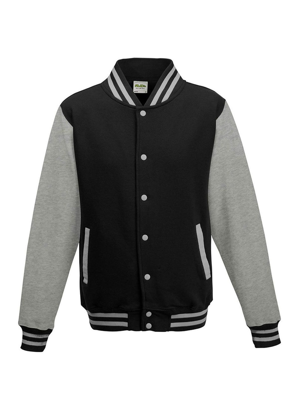 FELPA VARSITY JACKET - AWDIS JUST HOODSNero Jet-Grigio Melange