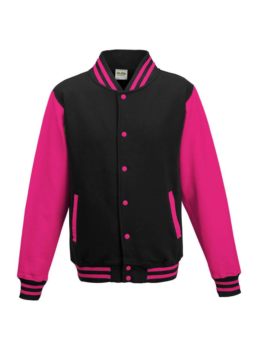 FELPA VARSITY JACKET - AWDIS JUST HOODSNero Jet-Rosa Shocking