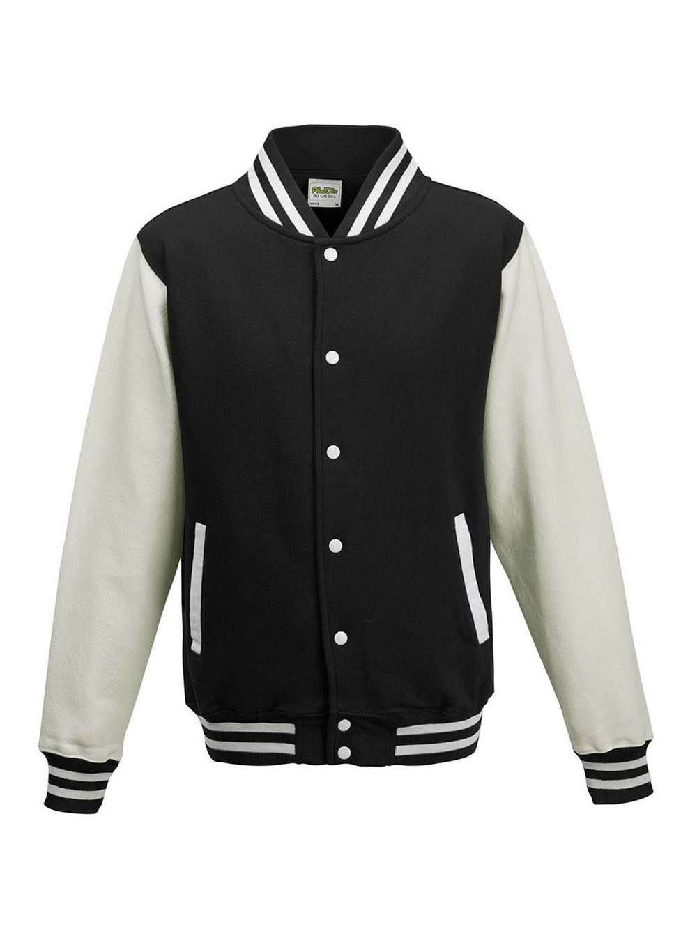 FELPA VARSITY JACKET - AWDIS JUST HOODSNero Jet-Bianco