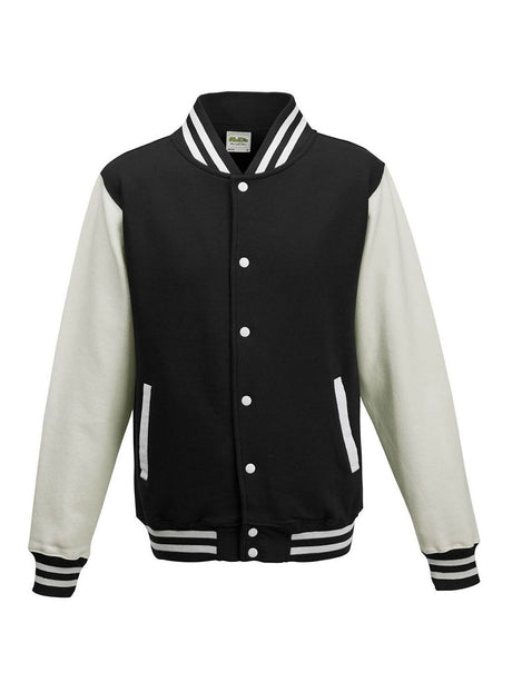 FELPA VARSITY JACKET - AWDIS JUST HOODSNero Jet-Bianco