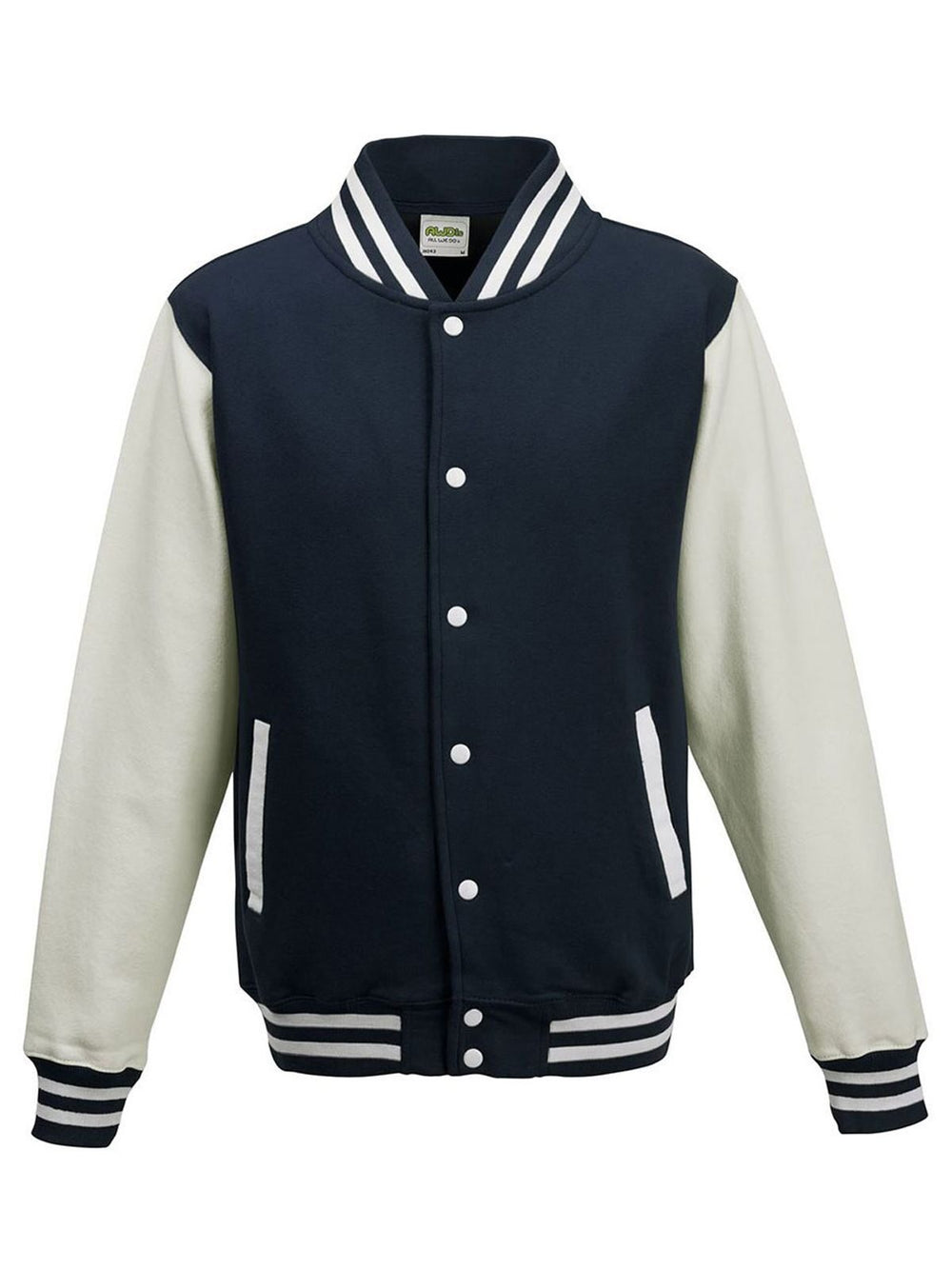 FELPA VARSITY JACKET - AWDIS JUST HOODSBlu Oxford-Bianco