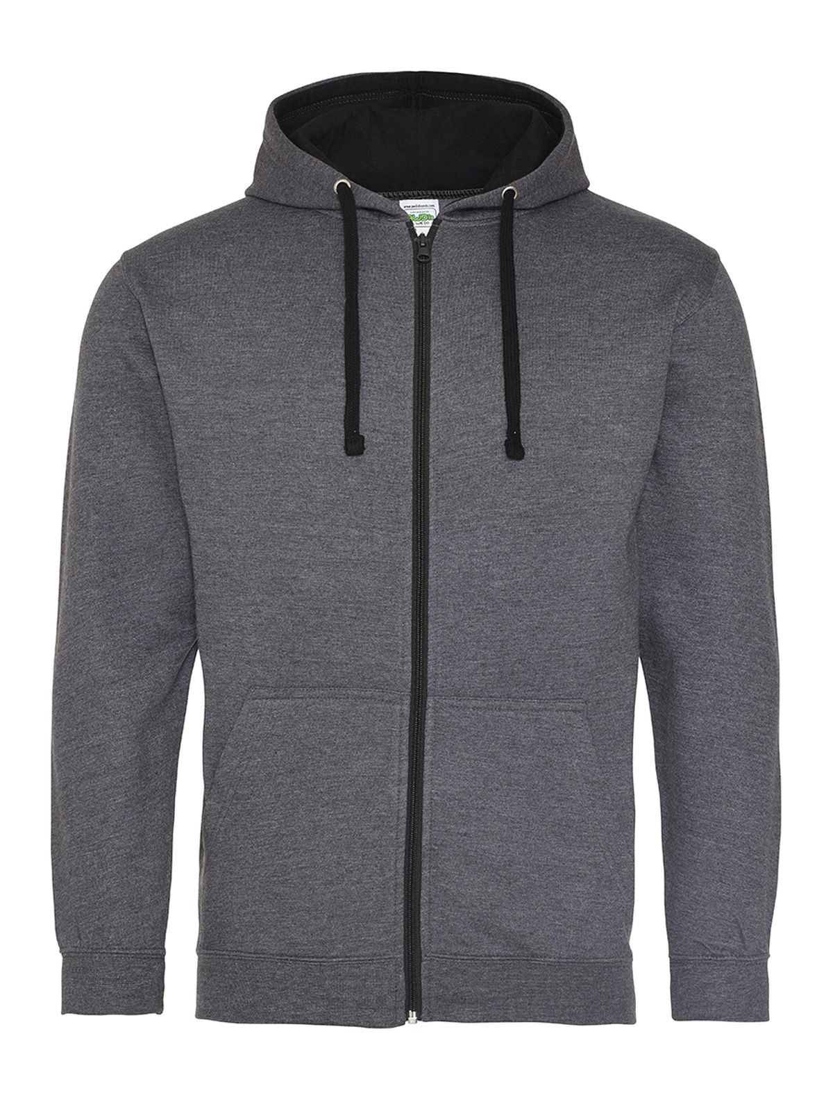 FELPA CON CAPPUCCIO VARSITY ZOODIE - AWDIS JUST HOODSCarbone-Nero Jet