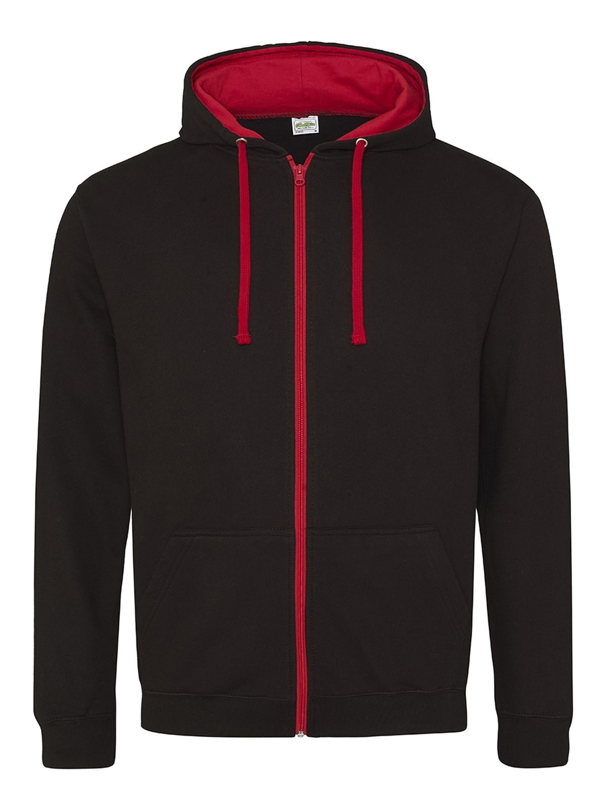 FELPA CON CAPPUCCIO VARSITY ZOODIE - AWDIS JUST HOODSNero Jet-Rosso Fuoco