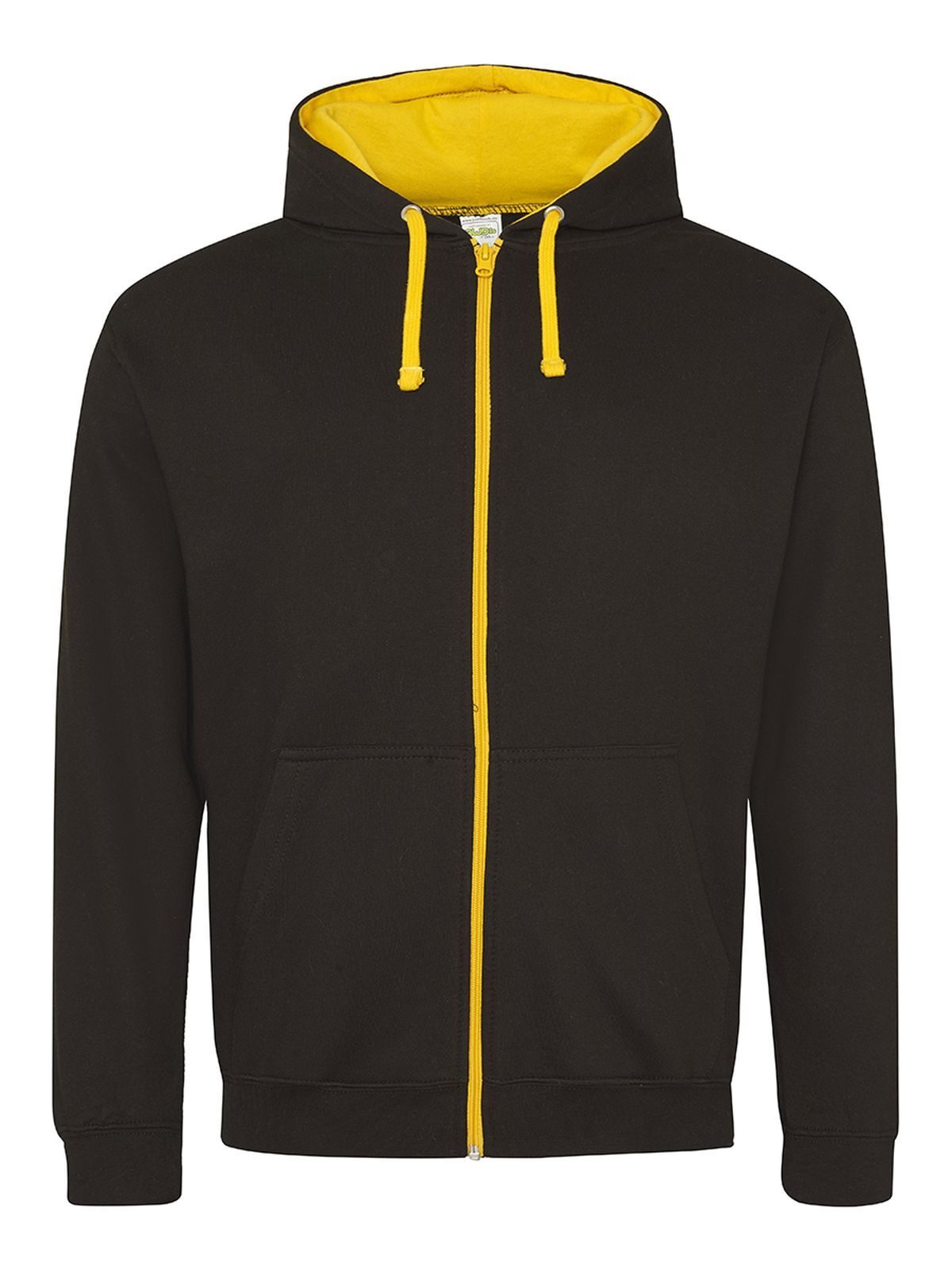 FELPA CON CAPPUCCIO VARSITY ZOODIE - AWDIS JUST HOODSNero Jet-Oro