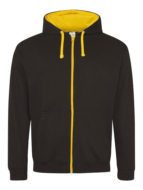 FELPA CON CAPPUCCIO VARSITY ZOODIE - AWDIS JUST HOODSNero Jet-Oro