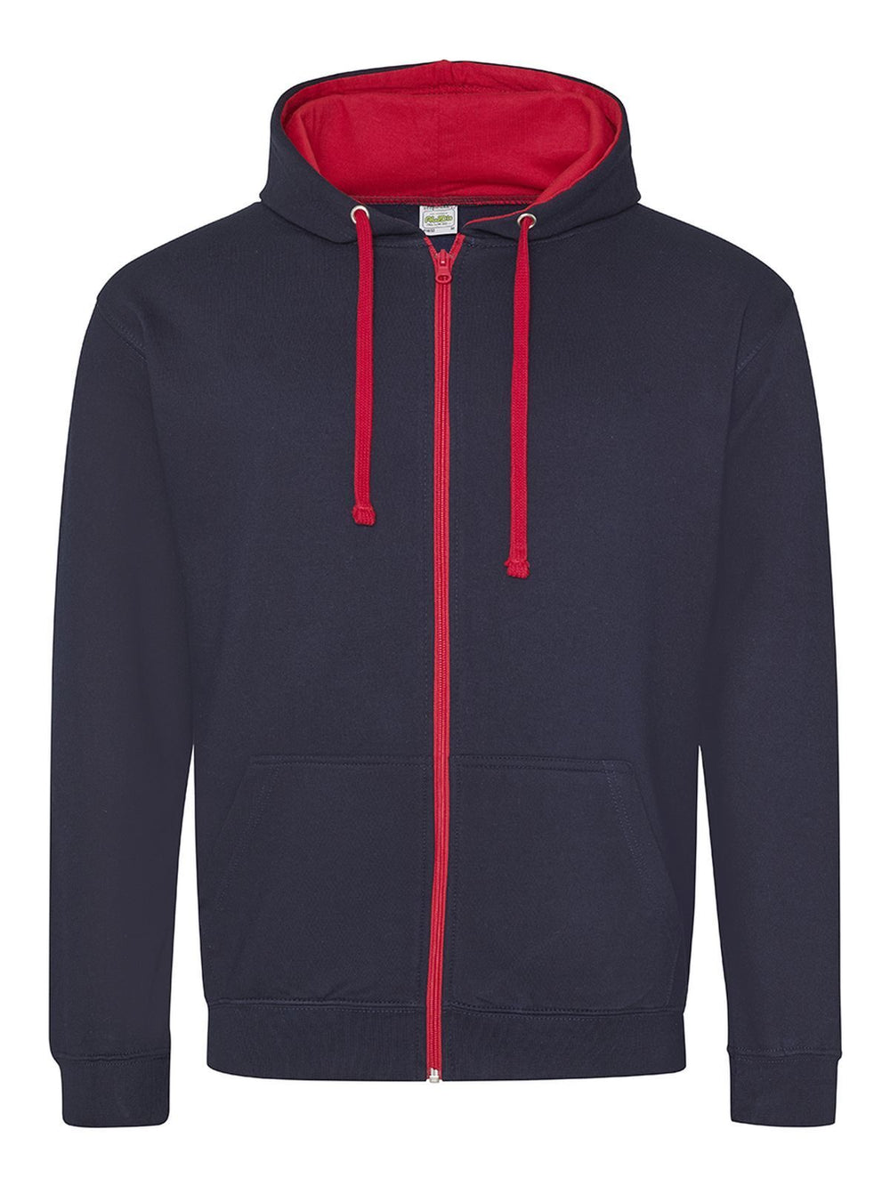 FELPA CON CAPPUCCIO VARSITY ZOODIE - AWDIS JUST HOODSBlu Navy Francese-Rosso Fuoco