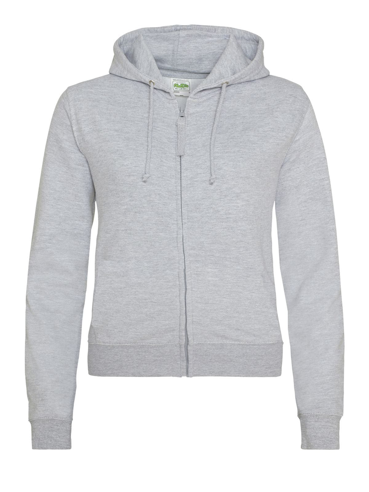 FELPA FULL ZIP GIRLIE FASHION CROPPED ZOODIE - AWDIS JUST HOODSGrigio Melange