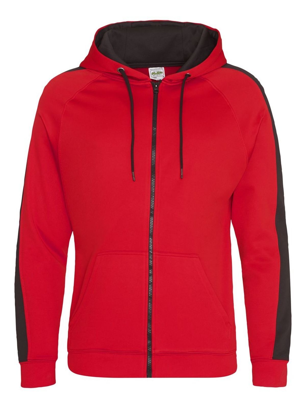 FELPA SPORTIVA SPORTS POLYESTER ZOODIE - AWDIS JUST HOODSRosso Fuoco-Nero Jet