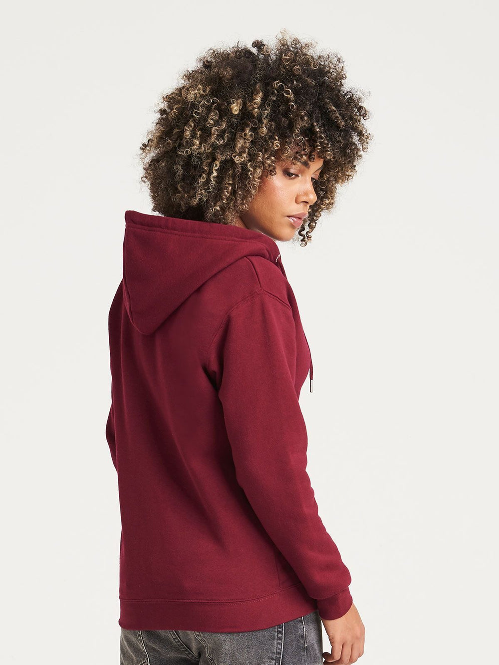 FELPA FULL ZIP CON CAPPUCCIO ORGANIC ZOODIE - AWDIS JUST HOODS laterale