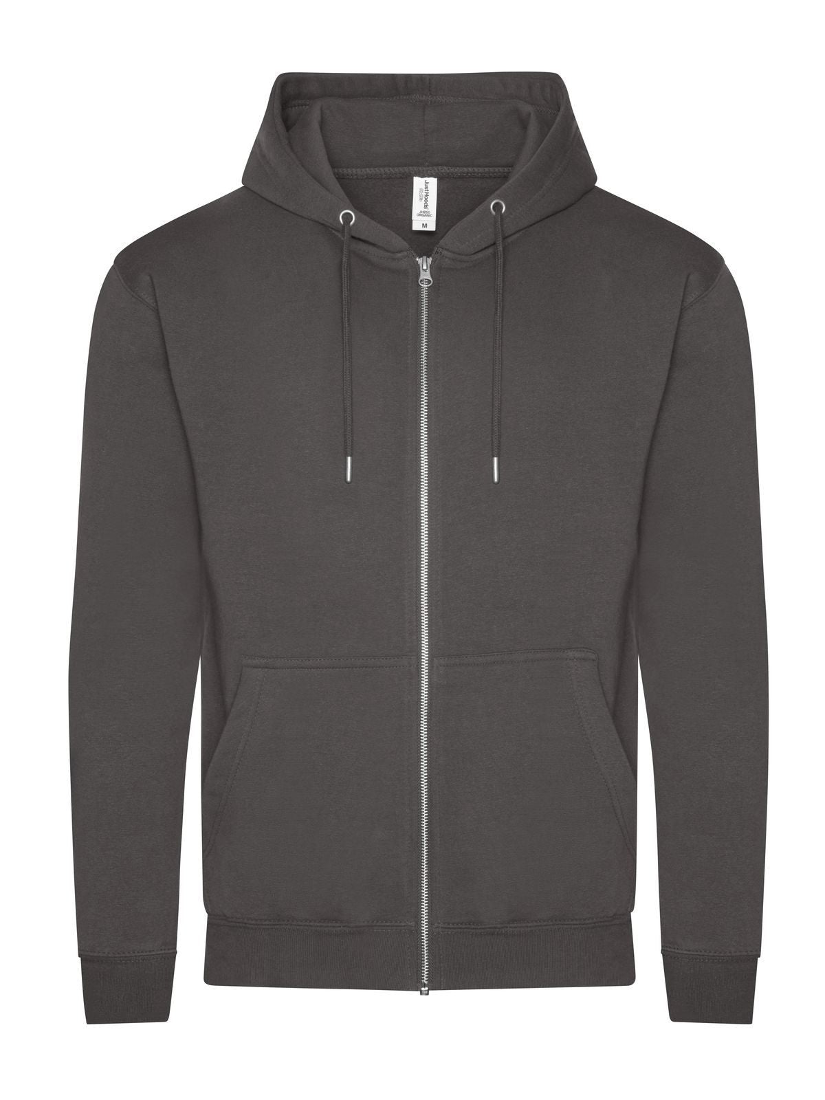 FELPA FULL ZIP CON CAPPUCCIO ORGANIC ZOODIE - AWDIS JUST HOODSCarbone