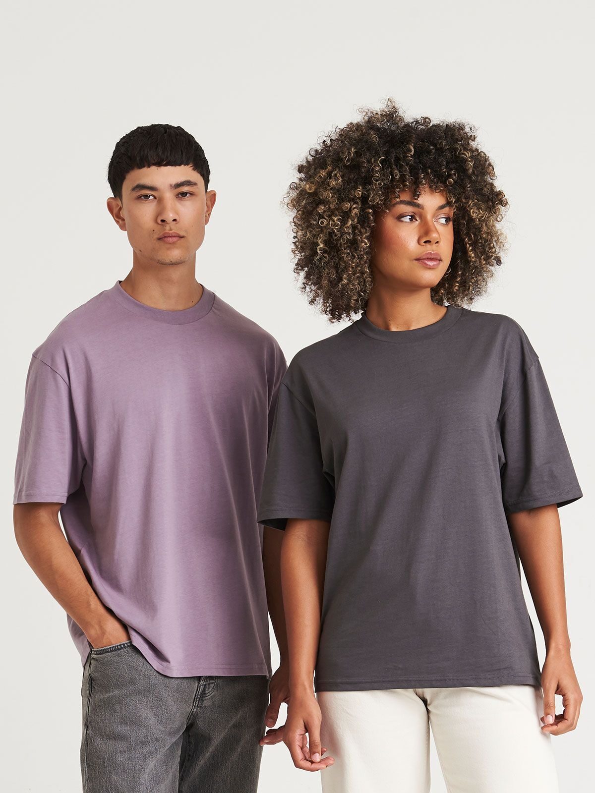 T-SHIRT GIROCOLLO OVERSIZED 100 T - AWDIS JUST TS fronte