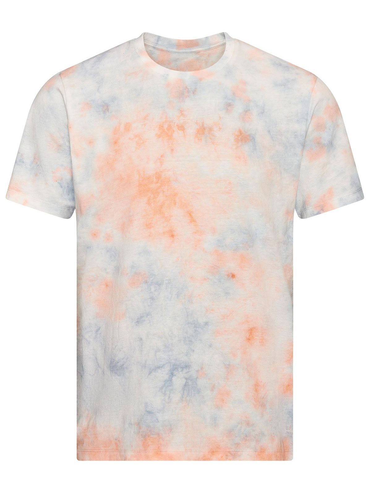 T-SHIRT GIROCOLLO TIE-DYE T - AWDIS JUST TSMarmo Grigio/Rosa