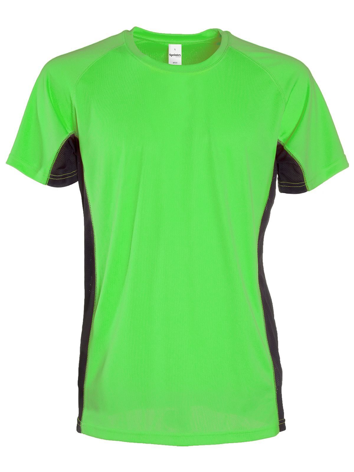 T-SHIRT AIR IN POLIESTERE - SPRINTEXVerde Fluo-Nero