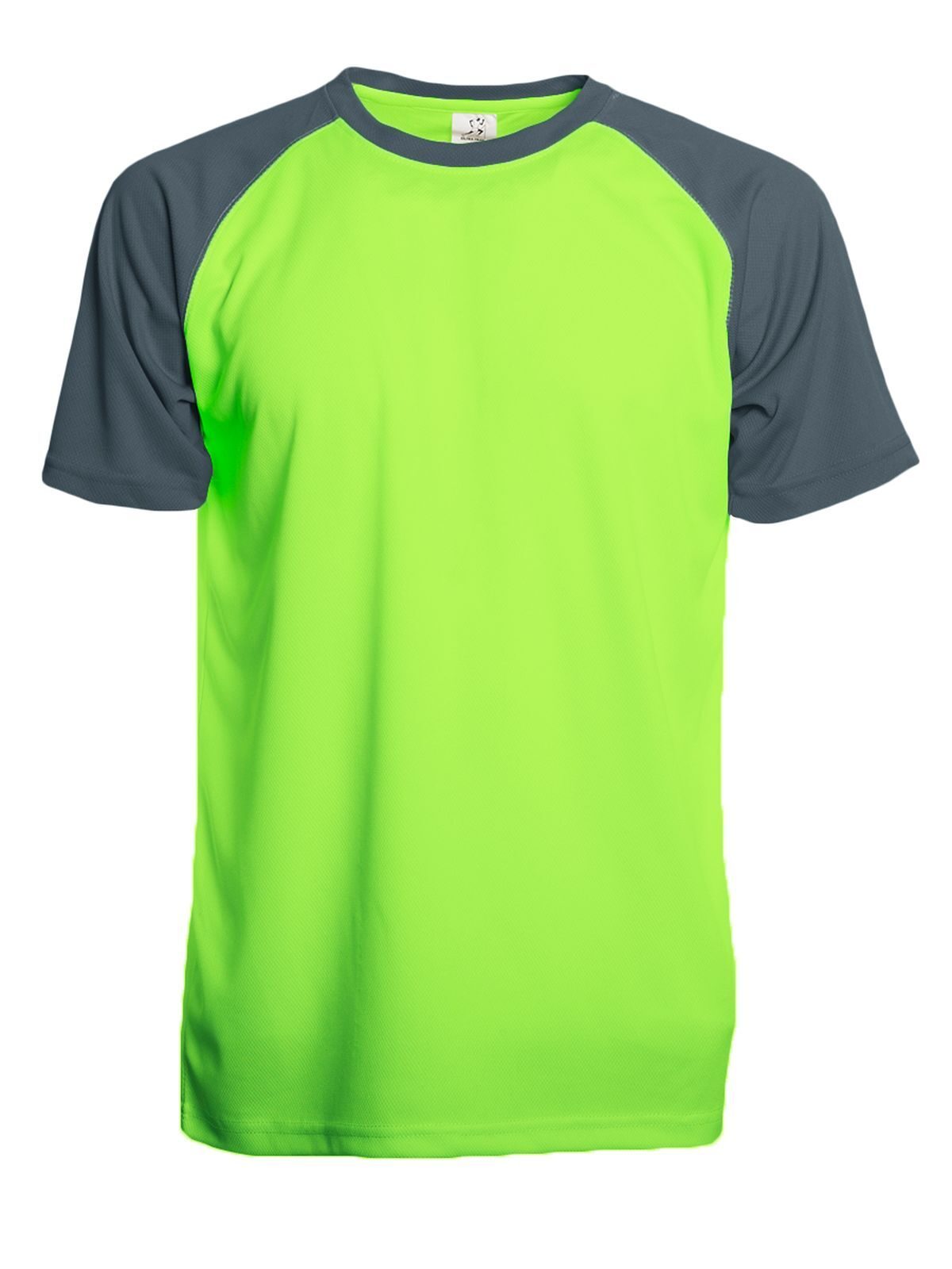 T-SHIRT TRAIL IN POLIESTERE - SPRINTEXVerde Fluo-Grigio