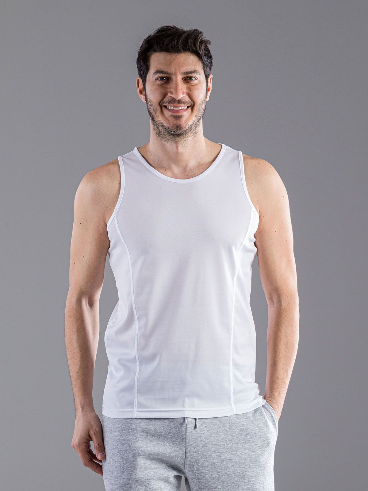 CANOTTA SNAP TECNICA IN POLIESTERE - SPRINTEX fronte