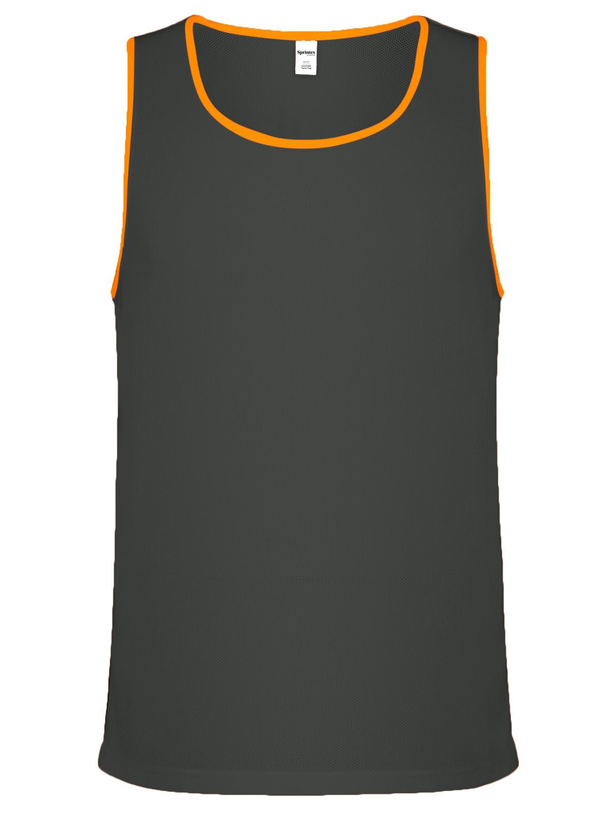 CANOTTA SPORTIVA UNISEX RING IN POLIESTERE - SPRINTEXAntracite-Arancione Fluo