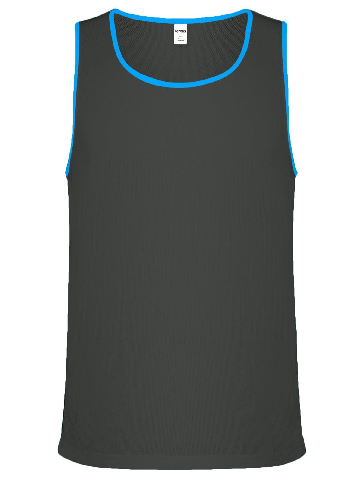 CANOTTA SPORTIVA UNISEX RING IN POLIESTERE - SPRINTEXAntracite-Turchese