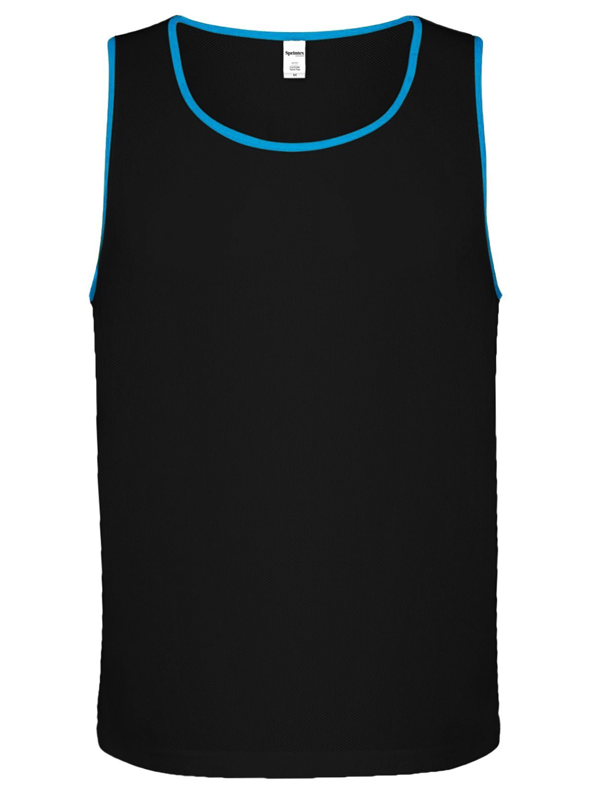 CANOTTA SPORTIVA UNISEX RING IN POLIESTERE - SPRINTEXNero-Turchese