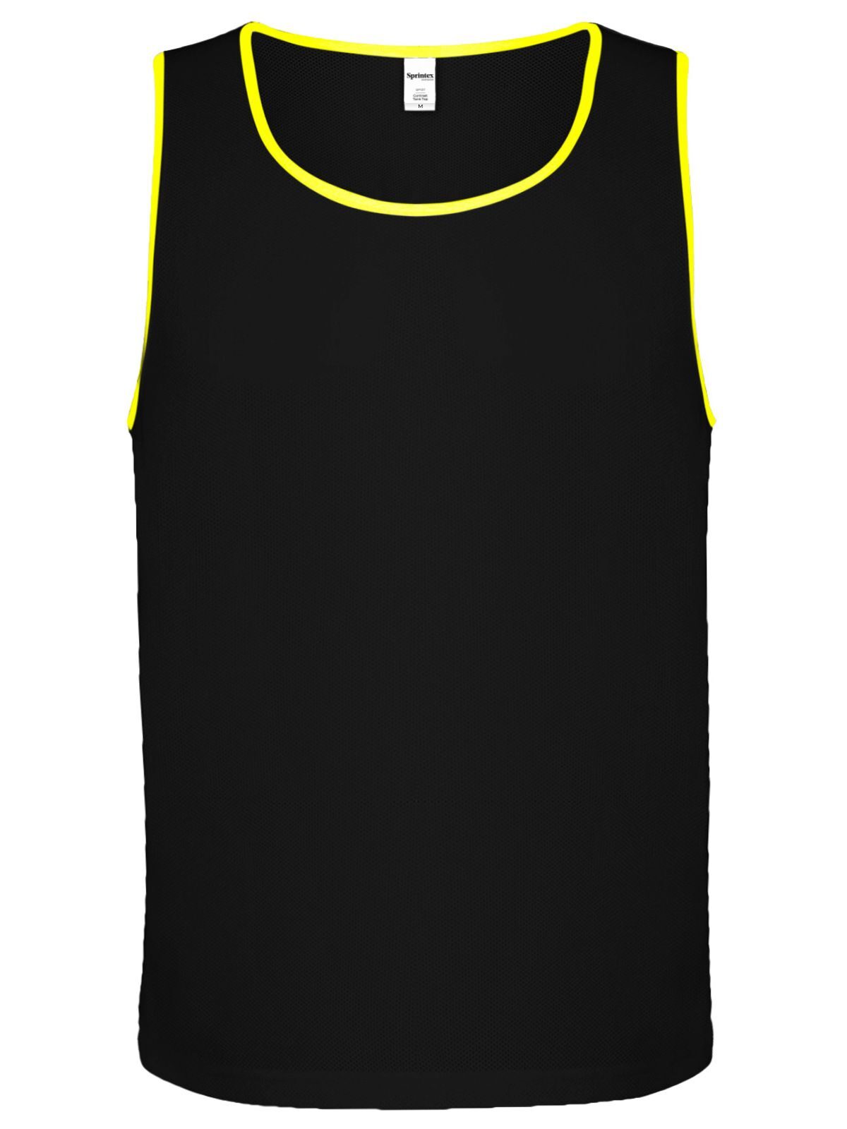 CANOTTA SPORTIVA UNISEX RING IN POLIESTERE - SPRINTEXNero-Giallo Fluorescente