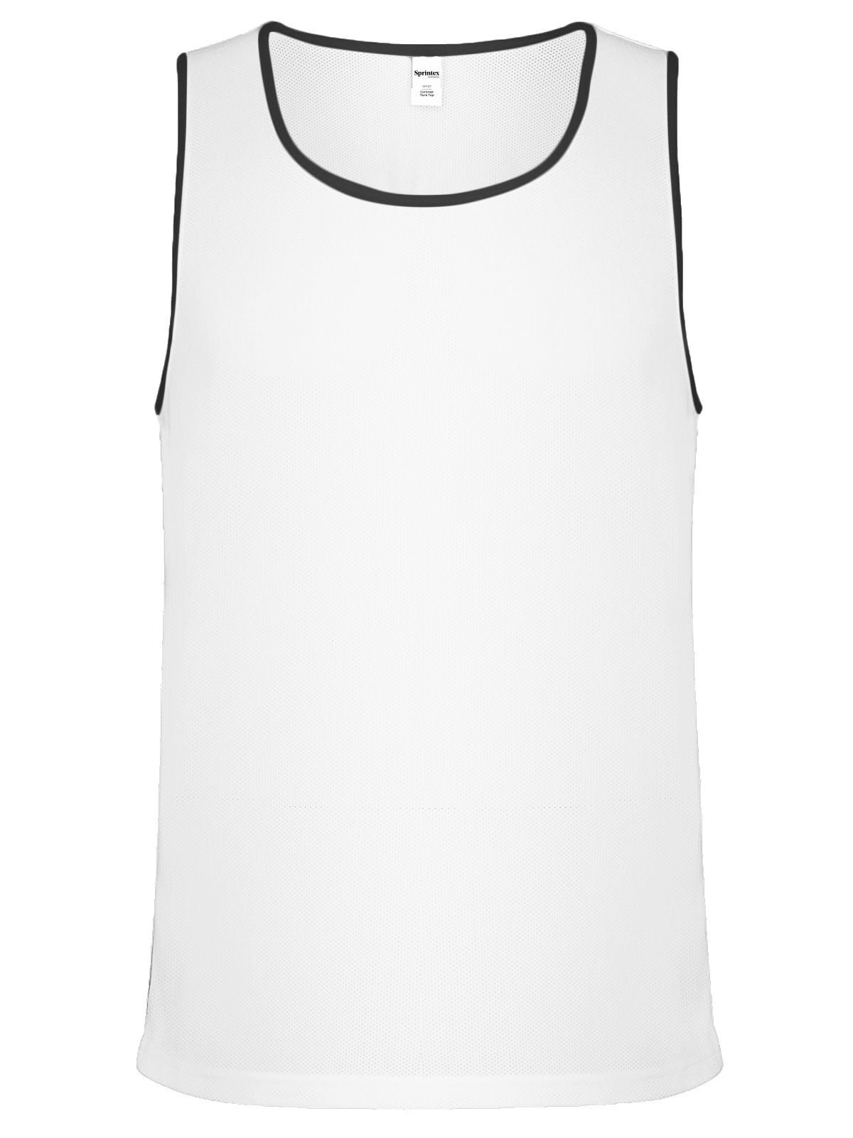 CANOTTA SPORTIVA UNISEX RING IN POLIESTERE - SPRINTEXBianco-Nero