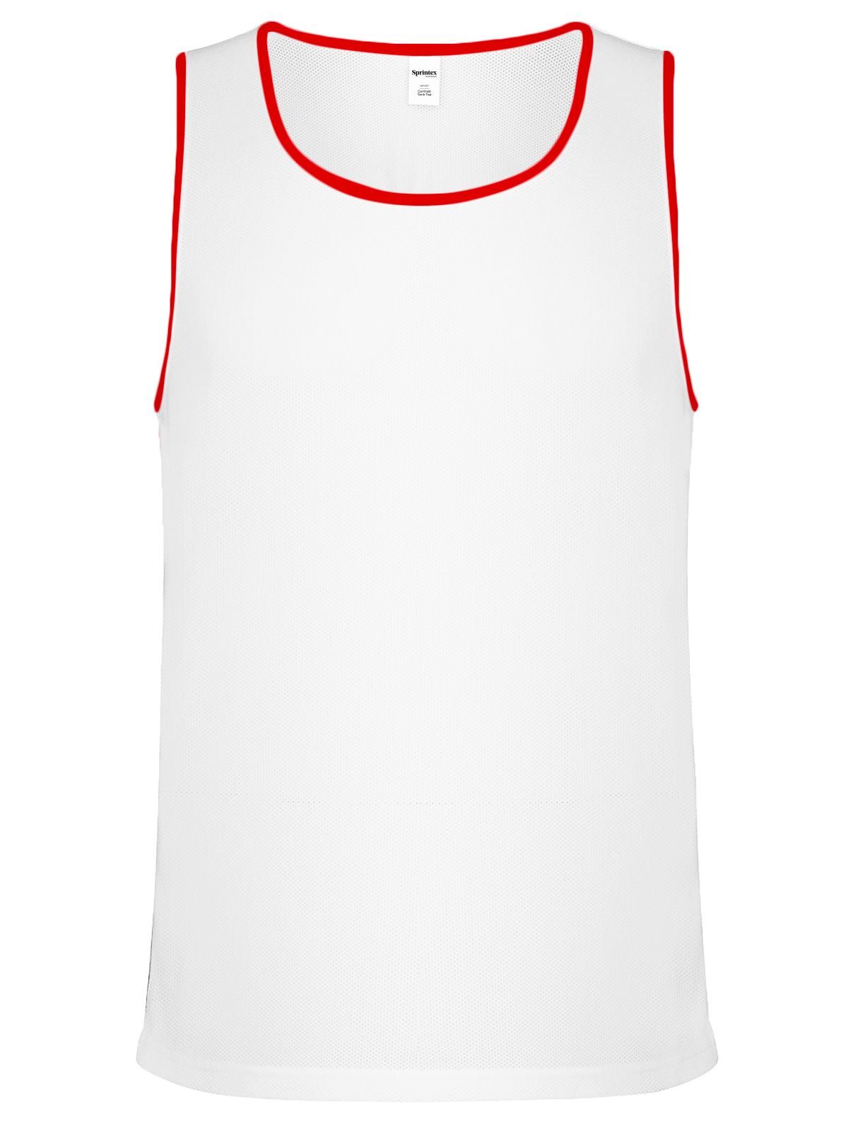 CANOTTA SPORTIVA UNISEX RING IN POLIESTERE - SPRINTEXBianco-Rosso