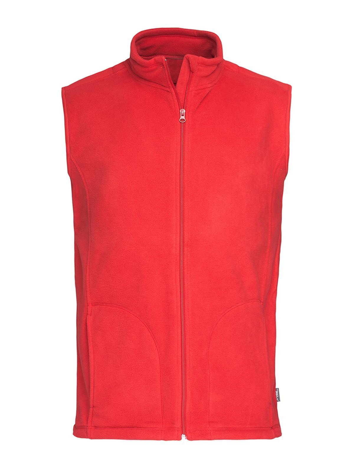 PILE SMANICATO CON ZIP ACTIVE FLEECE VEST - STEDMANRosso Scarlatto