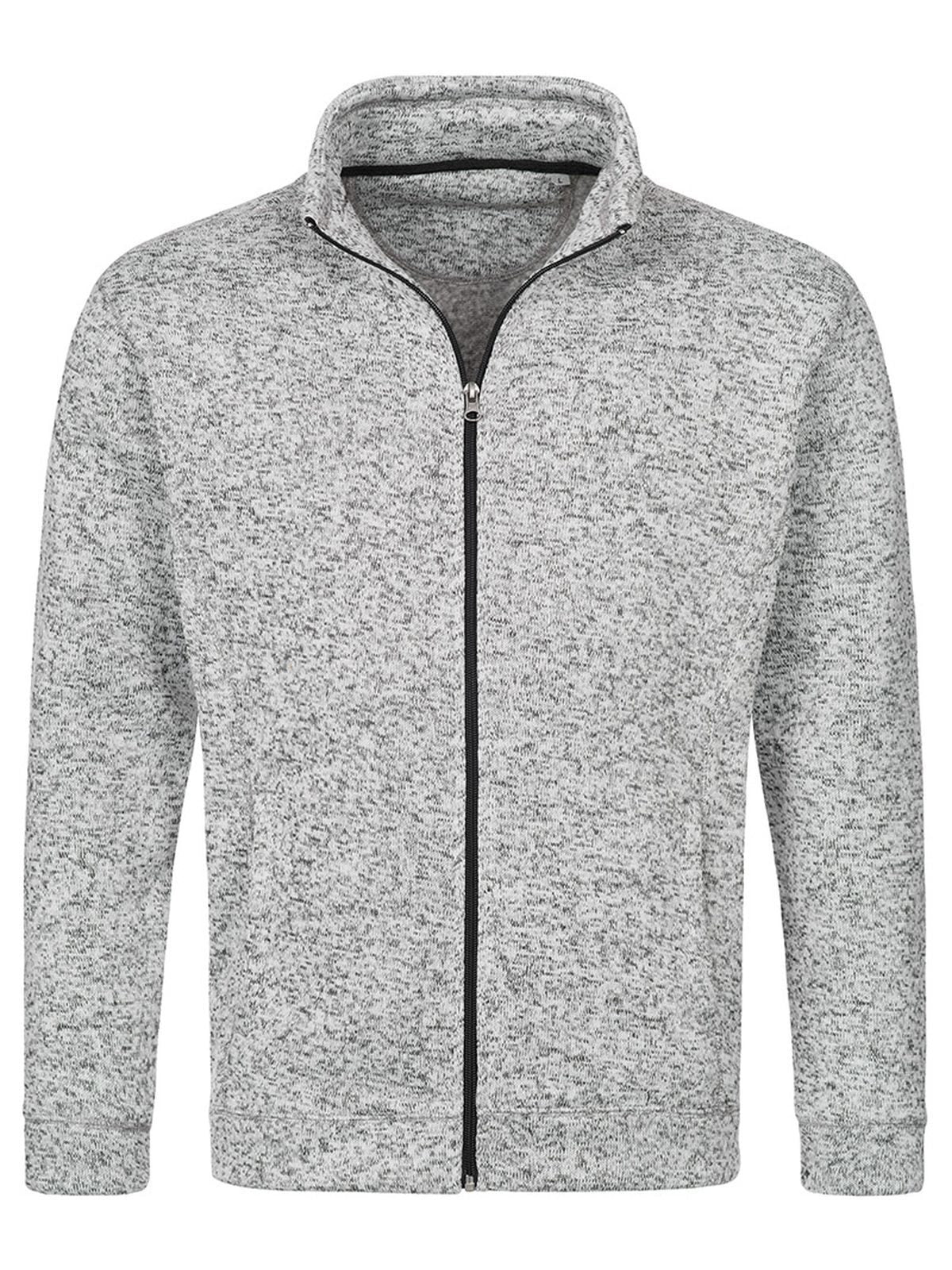 PILE ACTIVE KNIT FLEECE JACKET - STEDMANGrigio Chiaro Melange