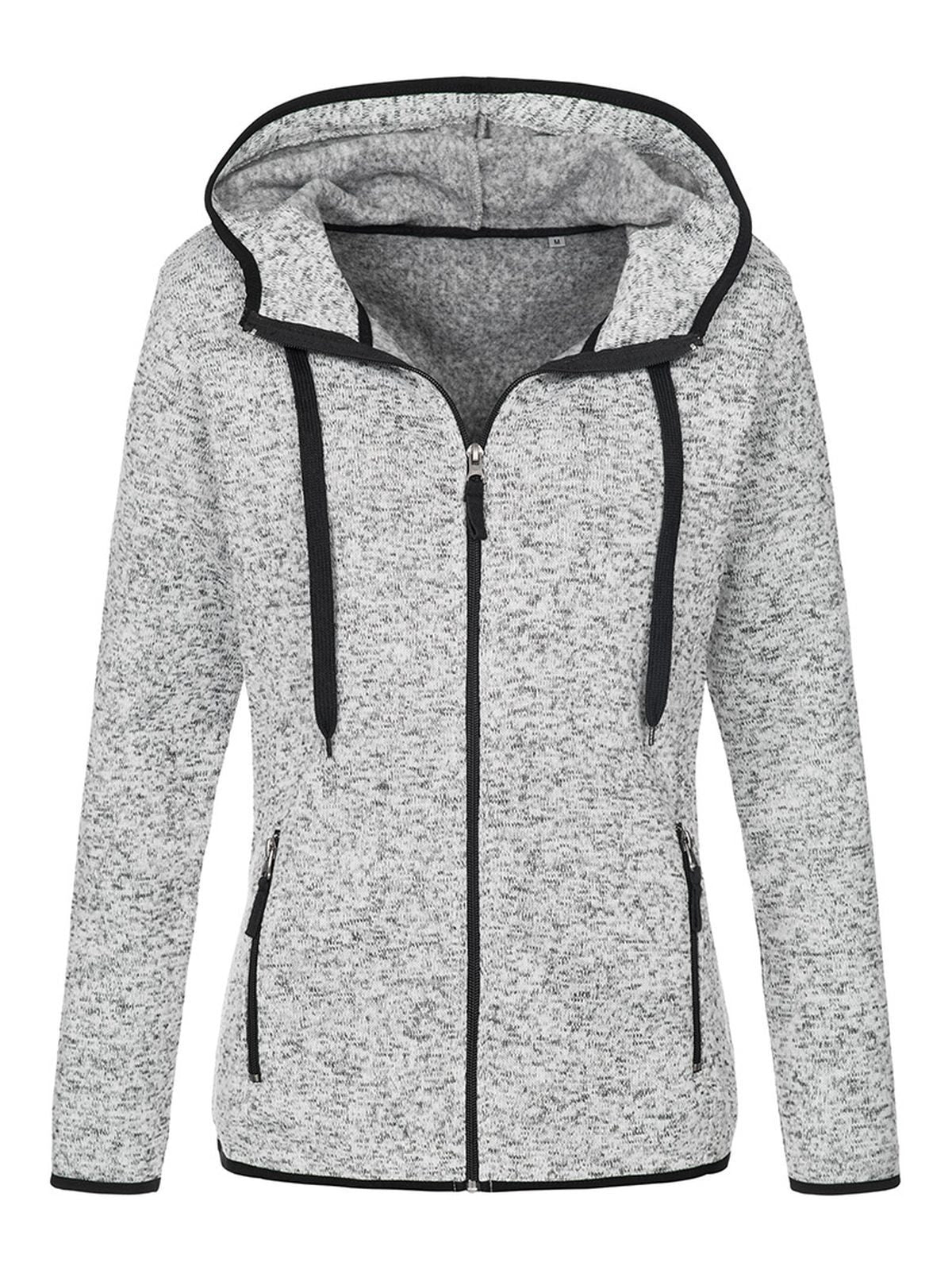 PILE DONNA ACTIVE KNIT FLEECE JACKET - STEDMANGrigio Chiaro Melange