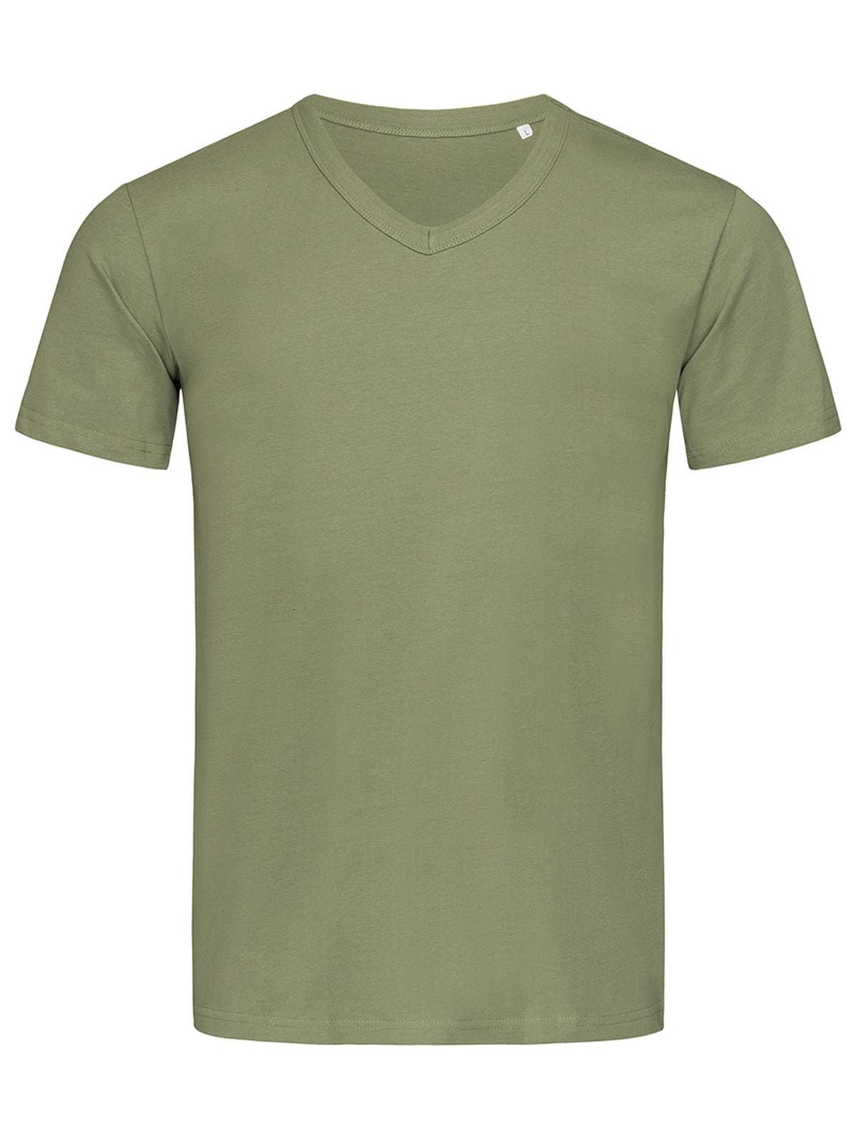 T-SHIRT BEN V-NECK - STEDMANVerde Militare