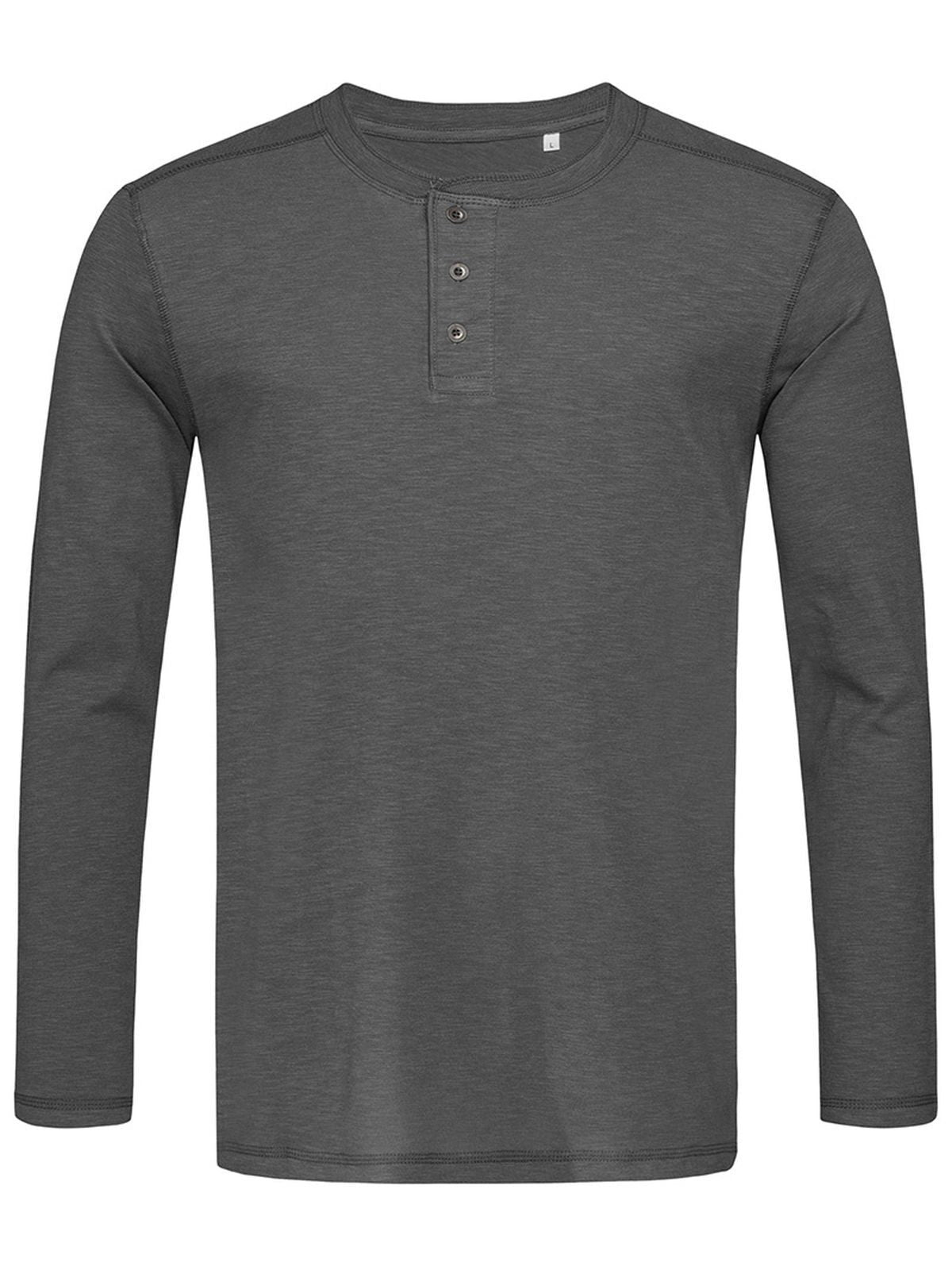 T-SHIRT SHAWN HENLEY LONG SLEEVE - STEDMAN laterale