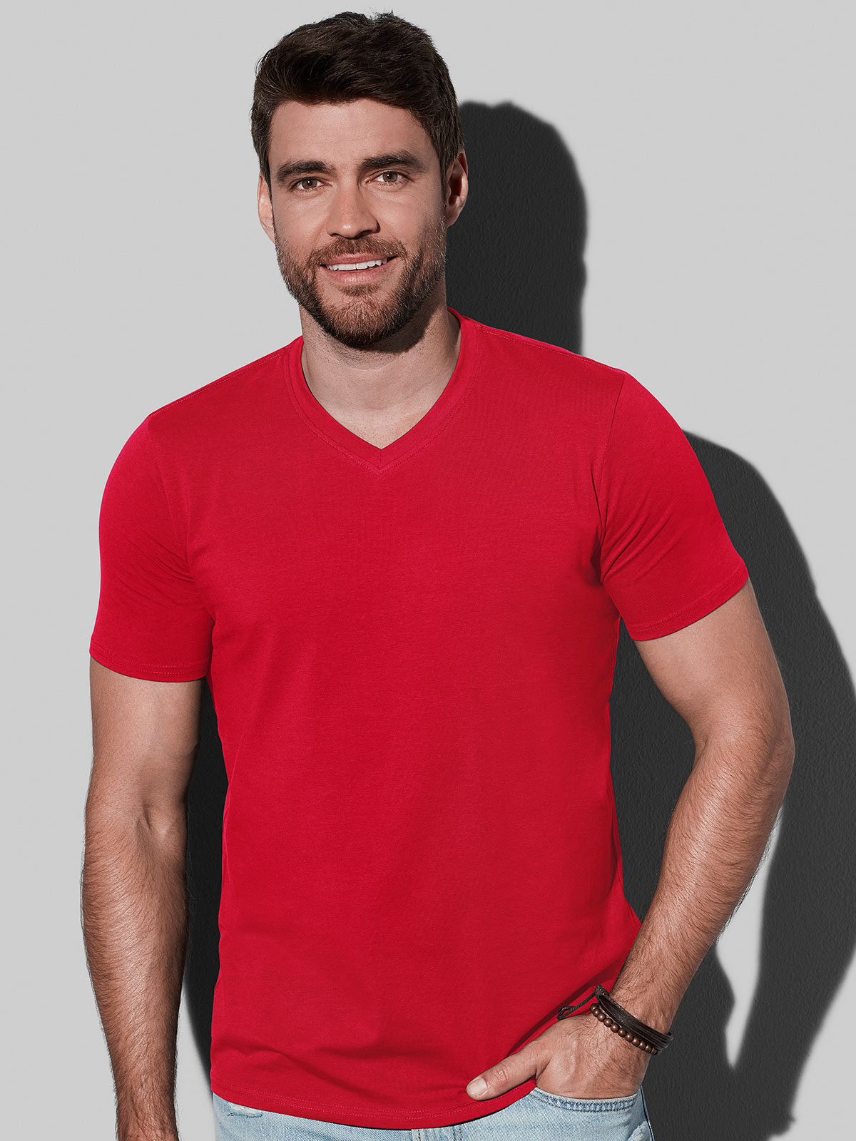 T-SHIRT CLIVE V-NECK - STEDMAN fronte
