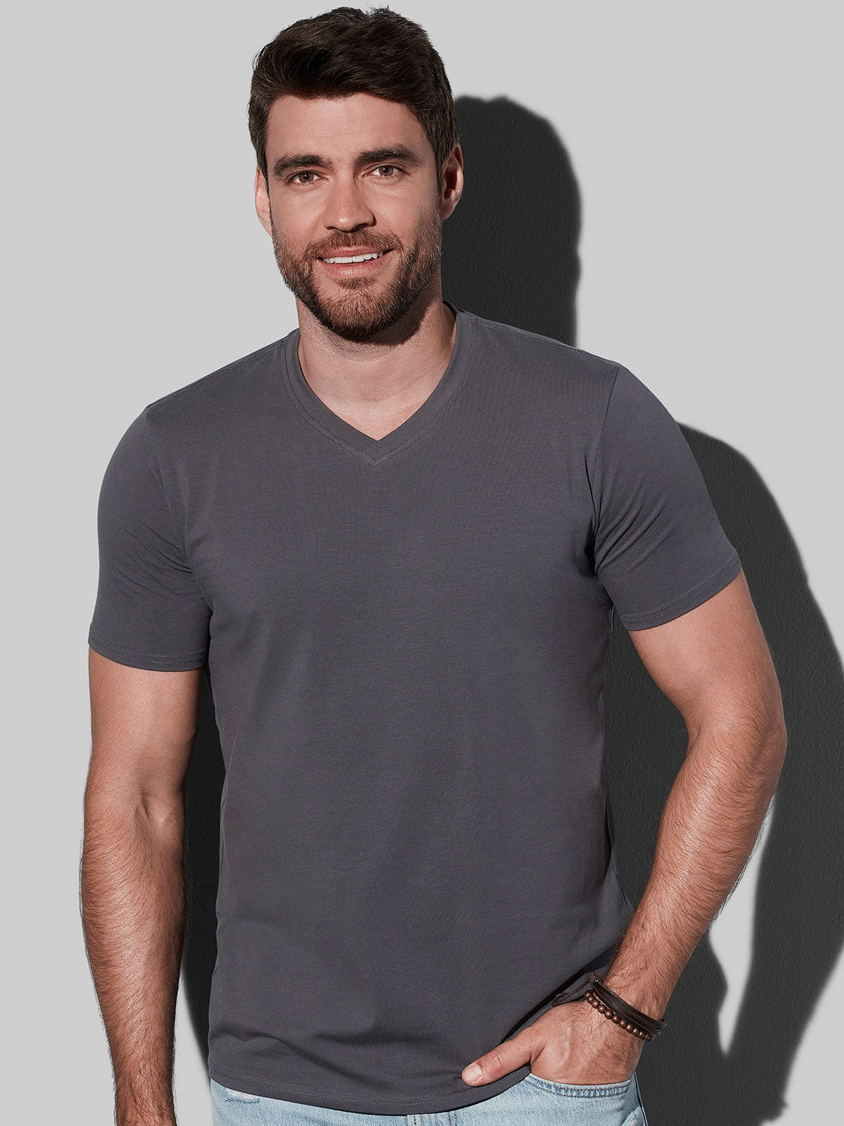 T-SHIRT CLIVE V-NECK - STEDMAN laterale