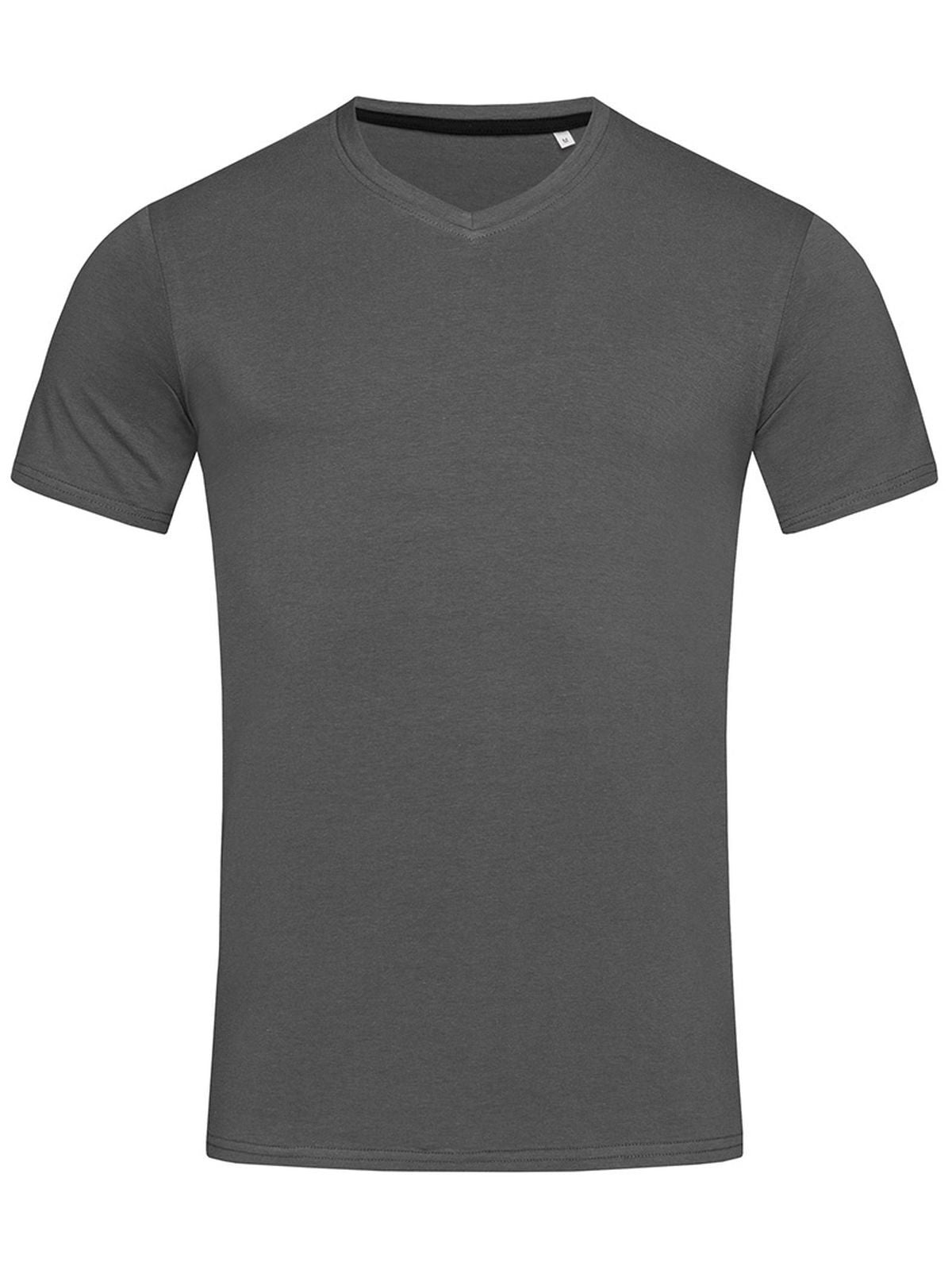 T-SHIRT CLIVE V-NECK - STEDMANGrigio Ardesia