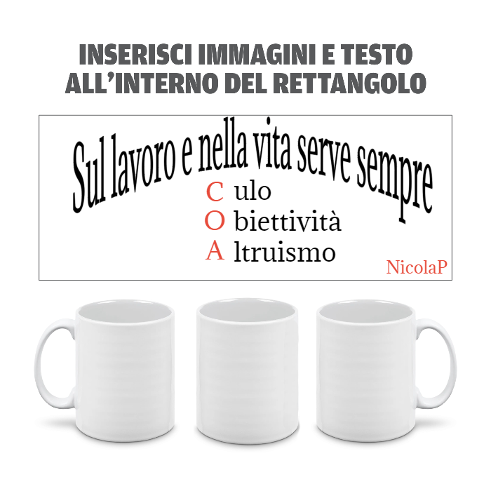 Tazza in Ceramica Personalizzata con Foto e Scritte