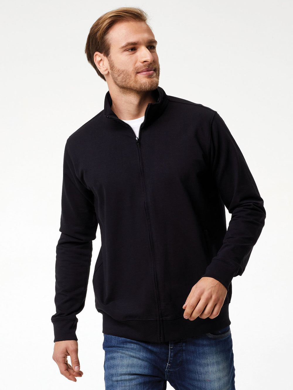 FELPA PRINCE CON ZIP INTERA IN COTONE FRENCH TERRY - BS fronte