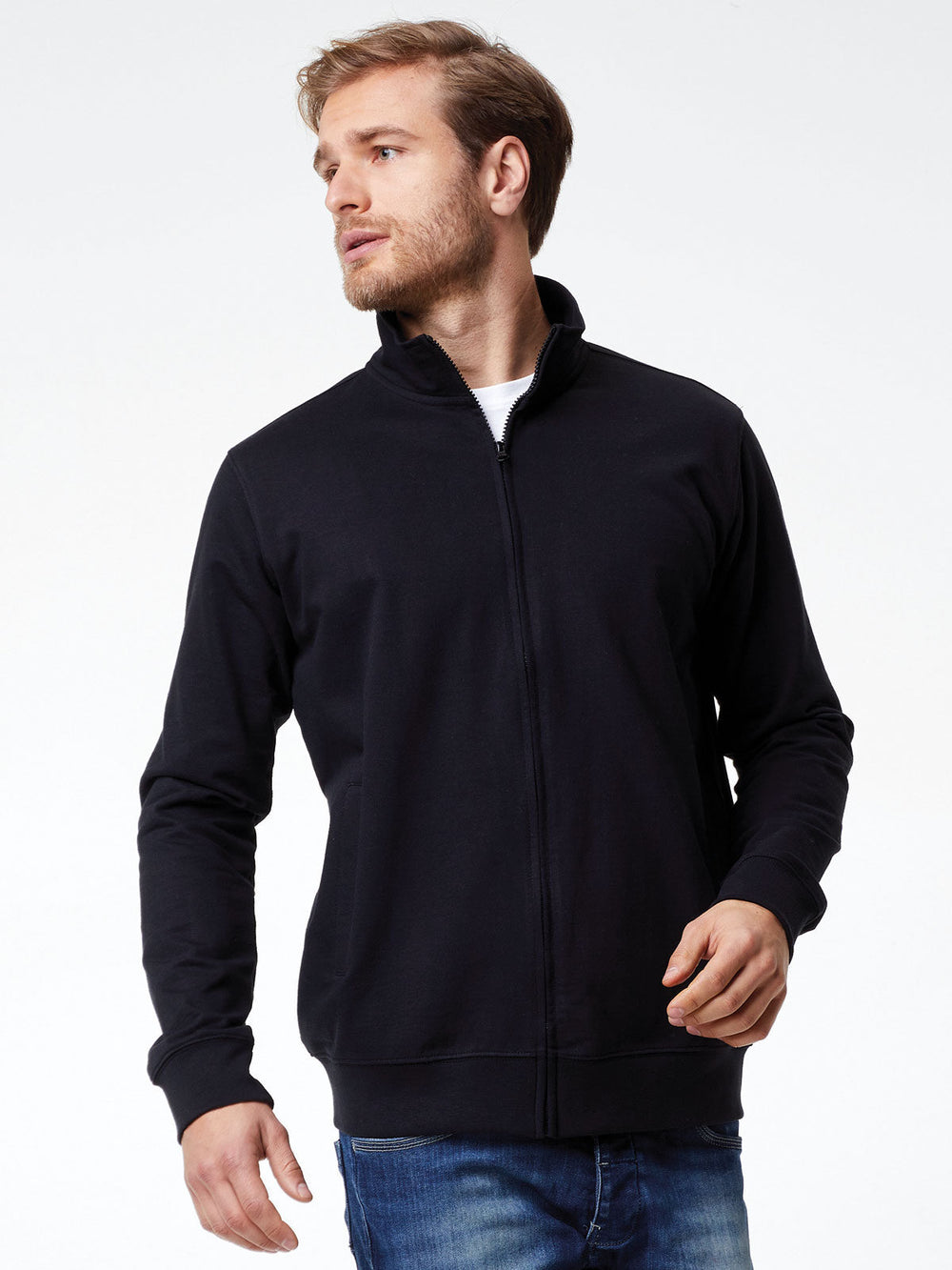 FELPA PRINCE CON ZIP INTERA IN COTONE FRENCH TERRY - BS laterale