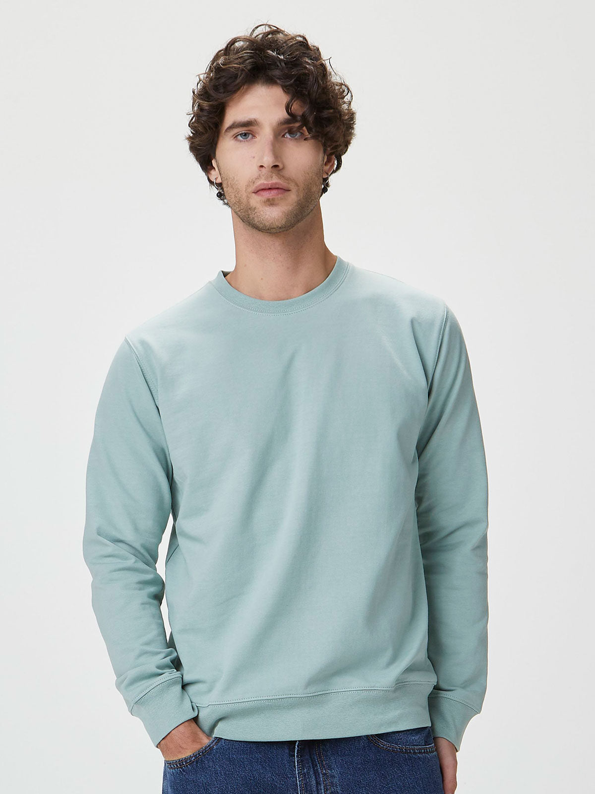 FELPA WONDER GIROCOLLO IN COTONE FRENCH TERRY - BS fronte