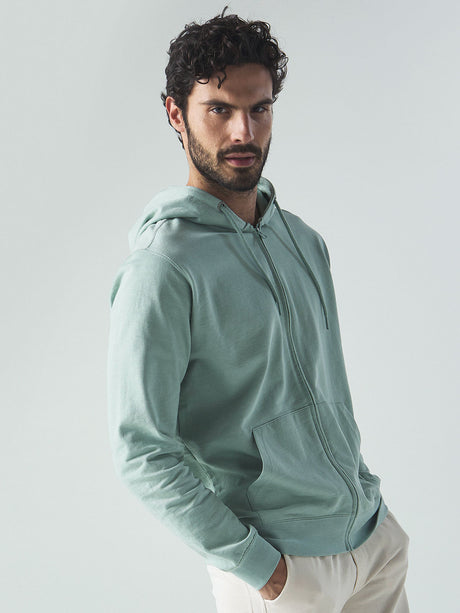 FELPA BERRY CON CAPPUCCIO E ZIP IN COTONE FRENCH TERRY - BS laterale