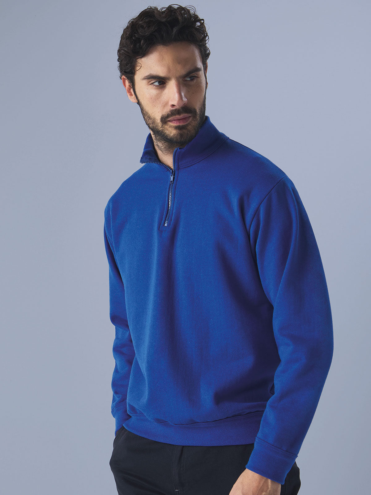 FELPA RANGER MEZZA ZIP IN COTONE E POLIESTERE RICICLATI - BS fronte