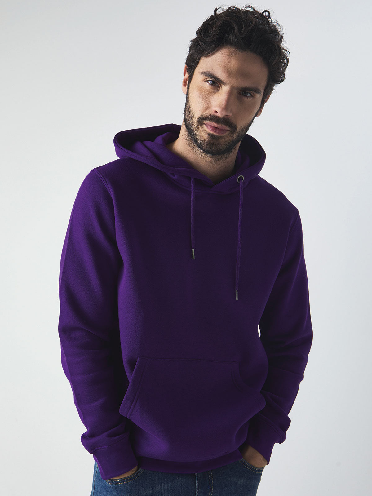 FELPA OUTSIDER CON CAPPUCCIO UNISEX IN COTONE E POLIESTERE - BS fronte