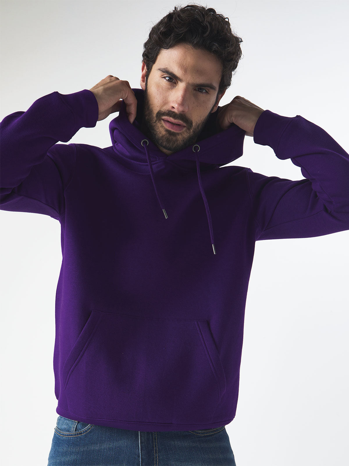 FELPA OUTSIDER CON CAPPUCCIO UNISEX IN COTONE E POLIESTERE - BS laterale