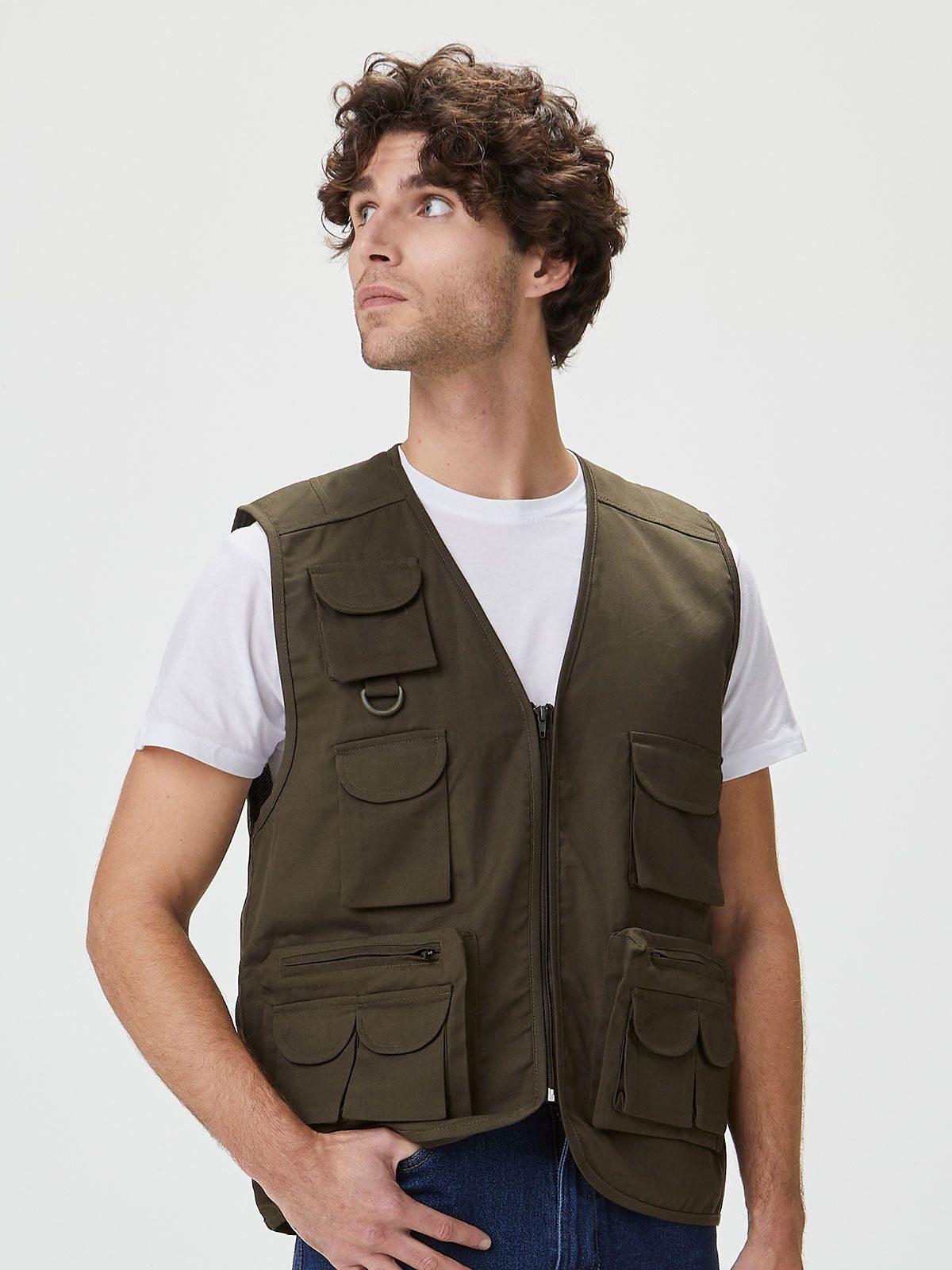 GILET UOMO 65% POLIESTERE 35% COTONE - REPORTER BS fronte