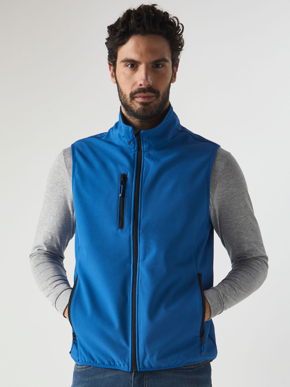 GILET SOFTSHELL UOMO 96% POLIESTERE IMPERMEABILE - TRAVELLER BS fronte