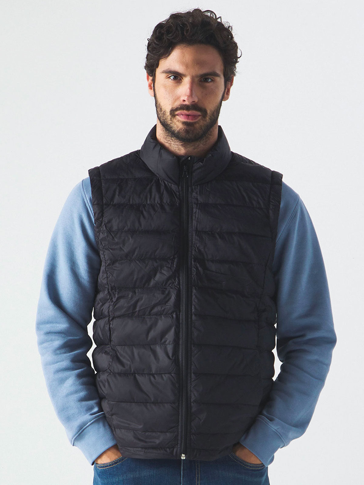 PIUMINO SMANICATO UOMO SUPER LEGGERO 100% NYLON - NEVADA BS fronte