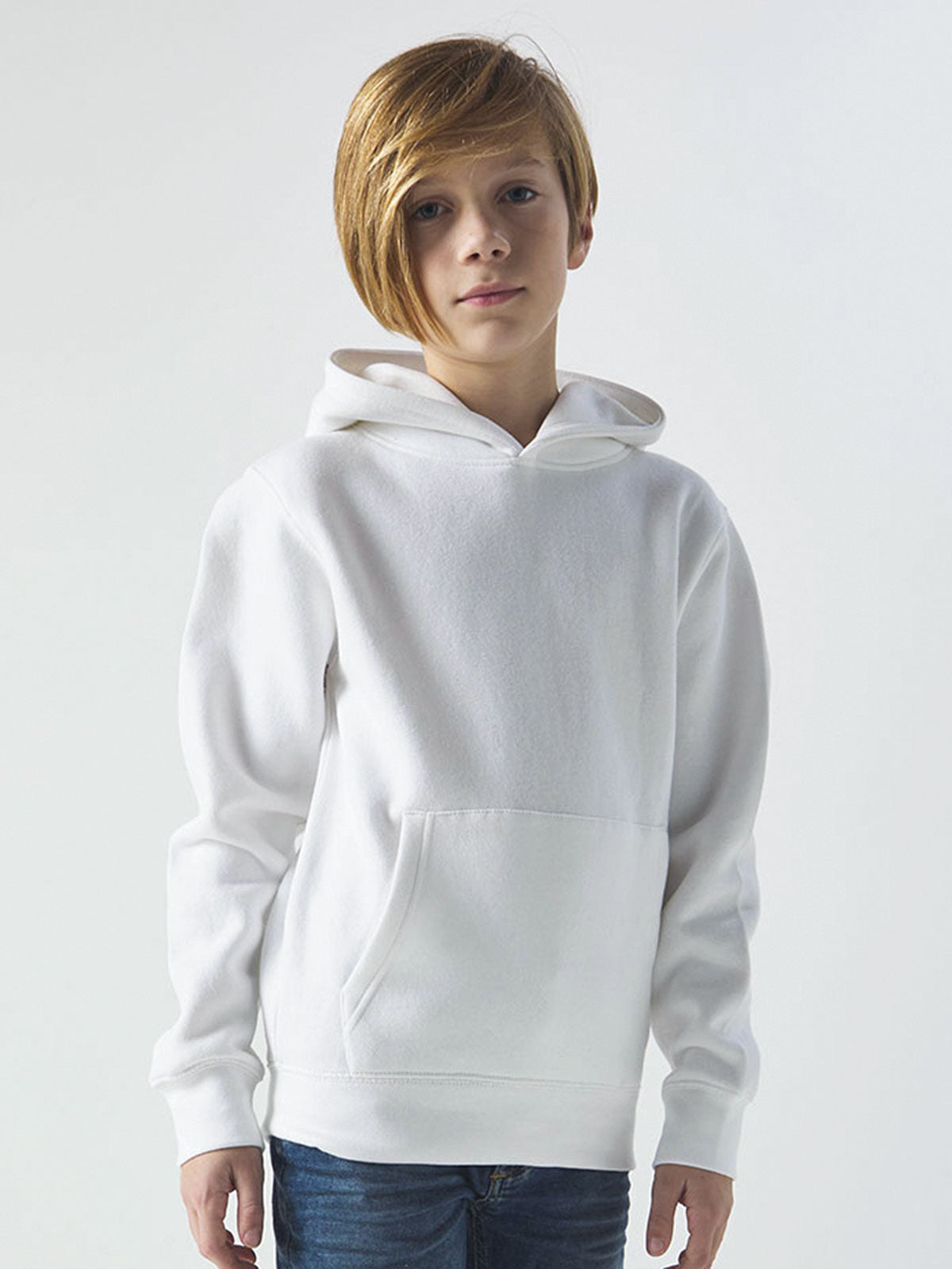 FELPA OUTSIDER BAMBINO CON CAPPUCCIO IN COTONE E POLIESTERE - BS laterale