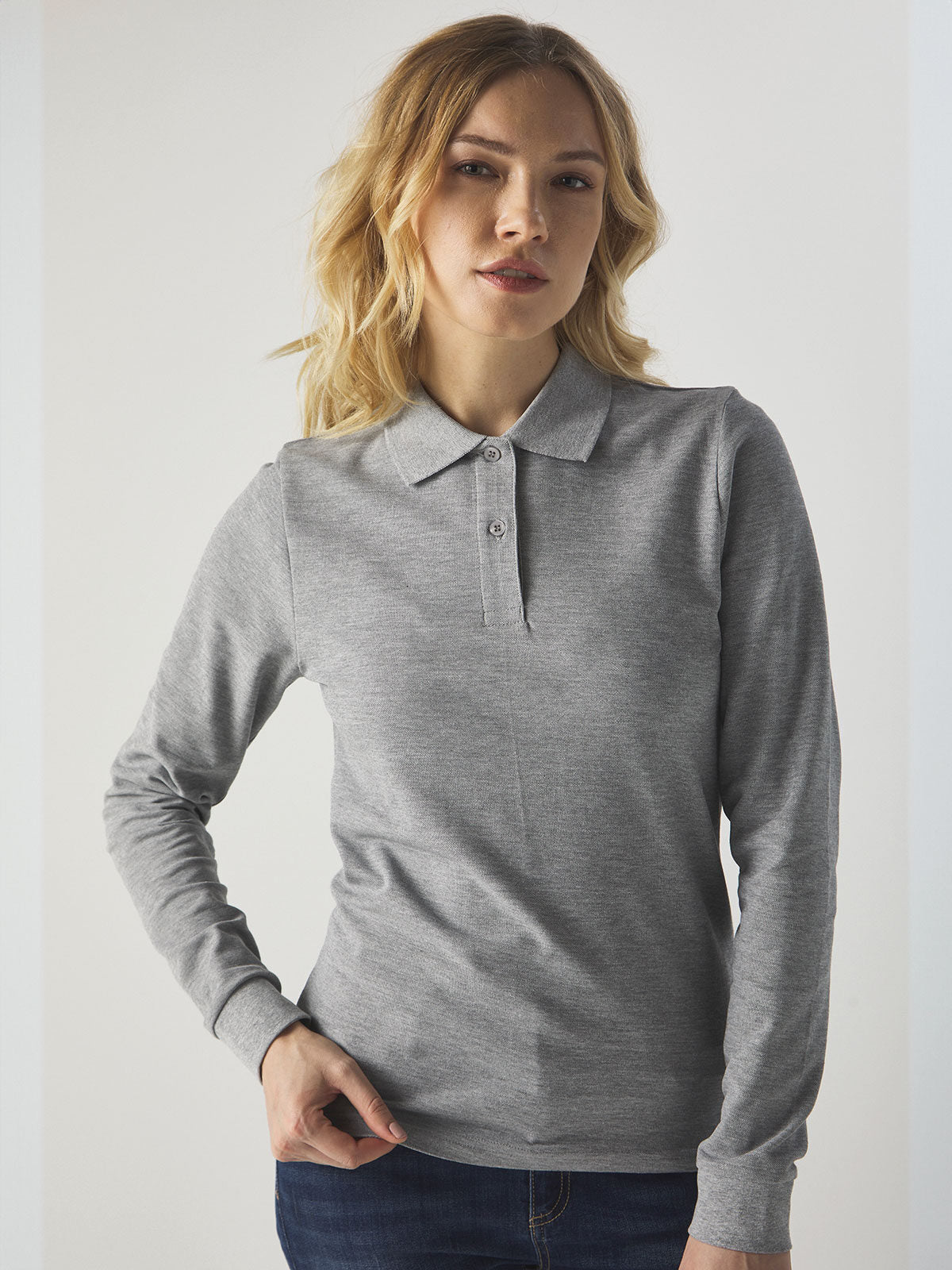 EVOLUTION POLO DONNA MANICHE LUNGHE - BS fronte