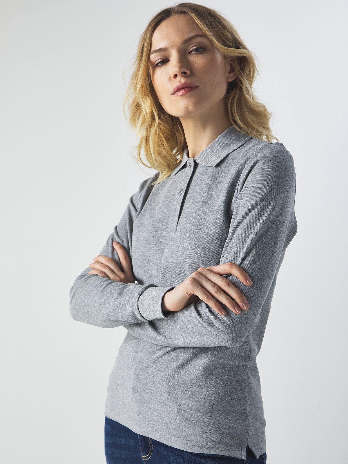 EVOLUTION POLO DONNA MANICHE LUNGHE - BS laterale