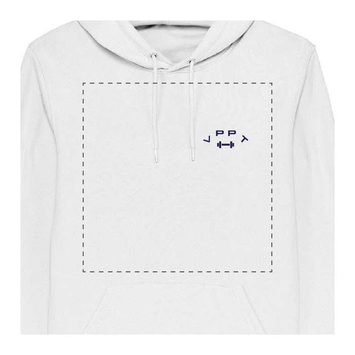 Felpa in French Terry Con Cappuccio e Tascone Personalizzabile F/R